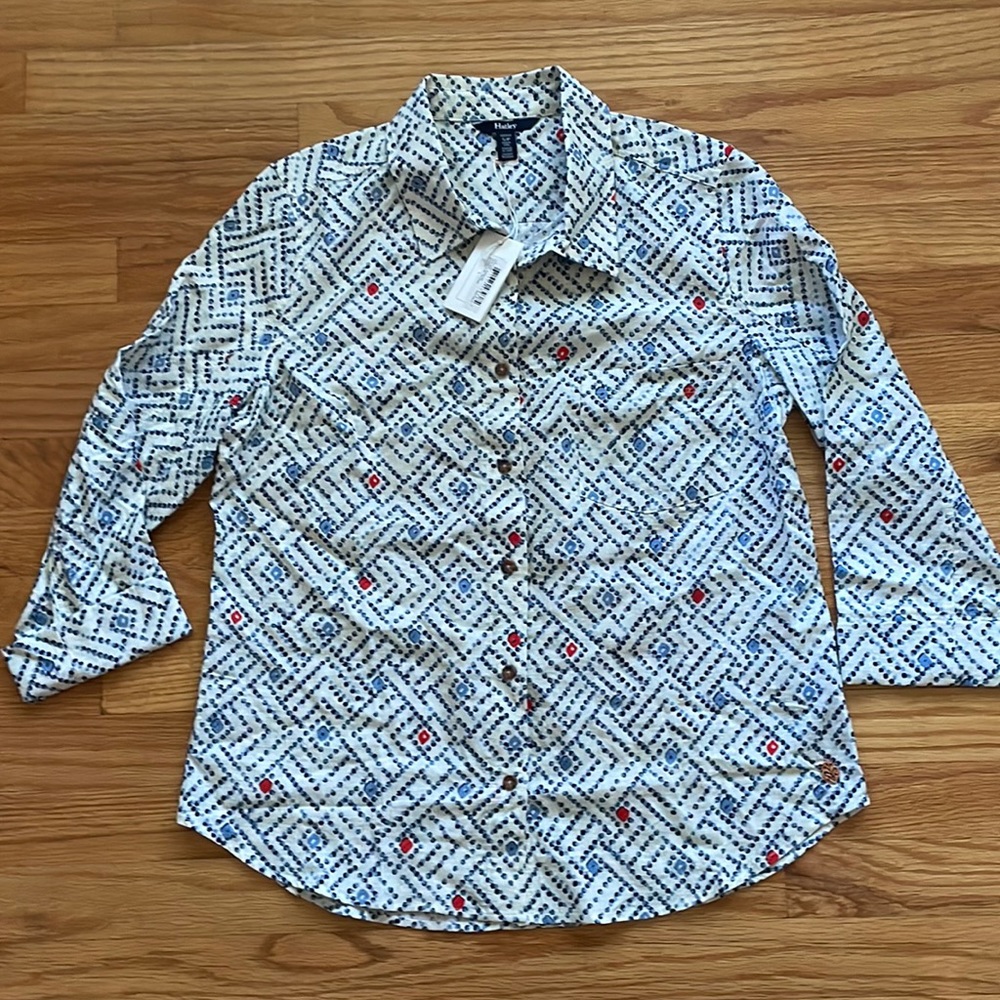 Hatley button down shirt 3/4 sleeves A2